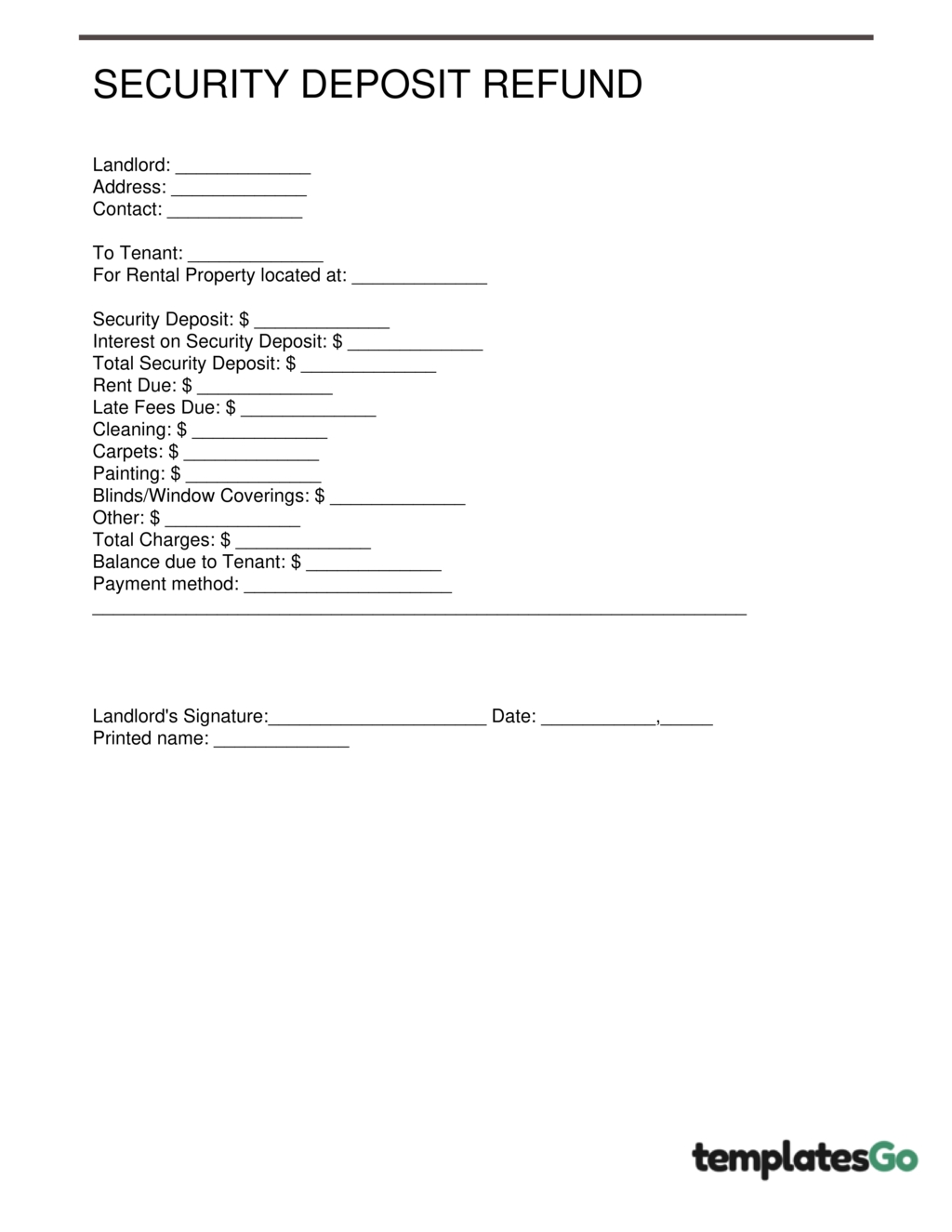 Create A Security Deposit Return Letter With Time Saving Templates