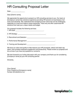 HR Consulting Proposal Letter