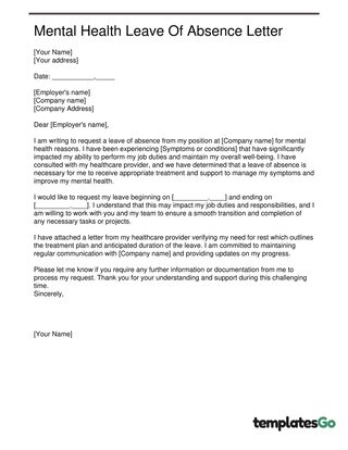 Leave Of Absence Letter Request (With Template Examples)