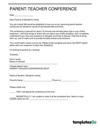 Generate A Parent Teacher Conference Letter Easily & Free