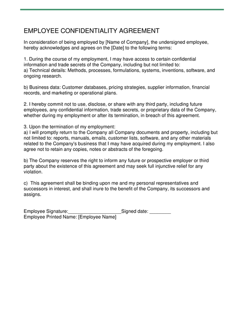 Free Employment Contract Template To Create Online