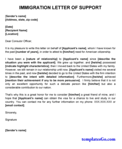 Immigration Letter Of Support  5 Templates To Edit Freely Immigration Letter Of Support  5 Templates To Edit Freely