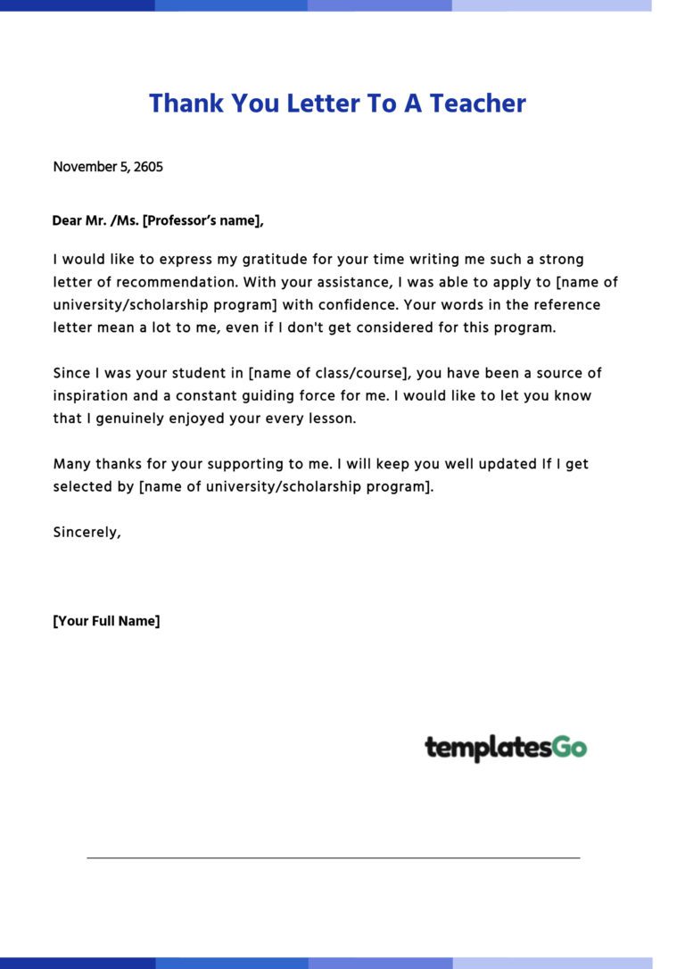 Make Your Free Thank You Letter