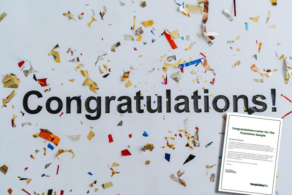A congratulations background with template letter of congratulatory