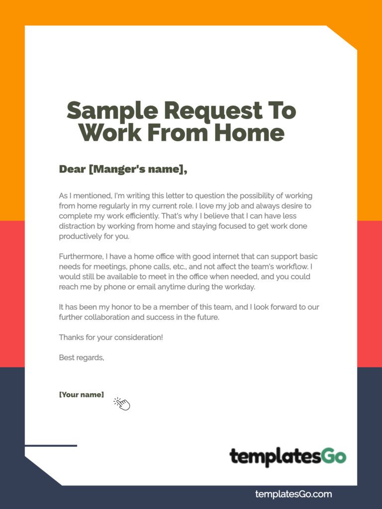 Work Remotely - Tips & Samples Request To Work From Home