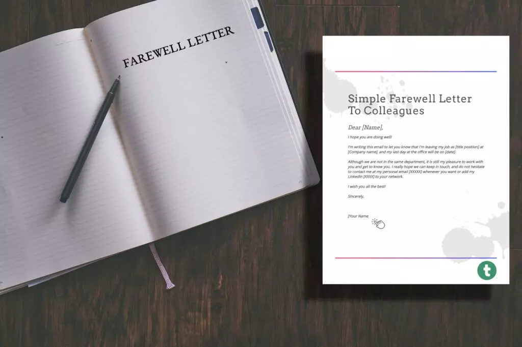 farewell letter background with template of goodbye letter - templatesGo