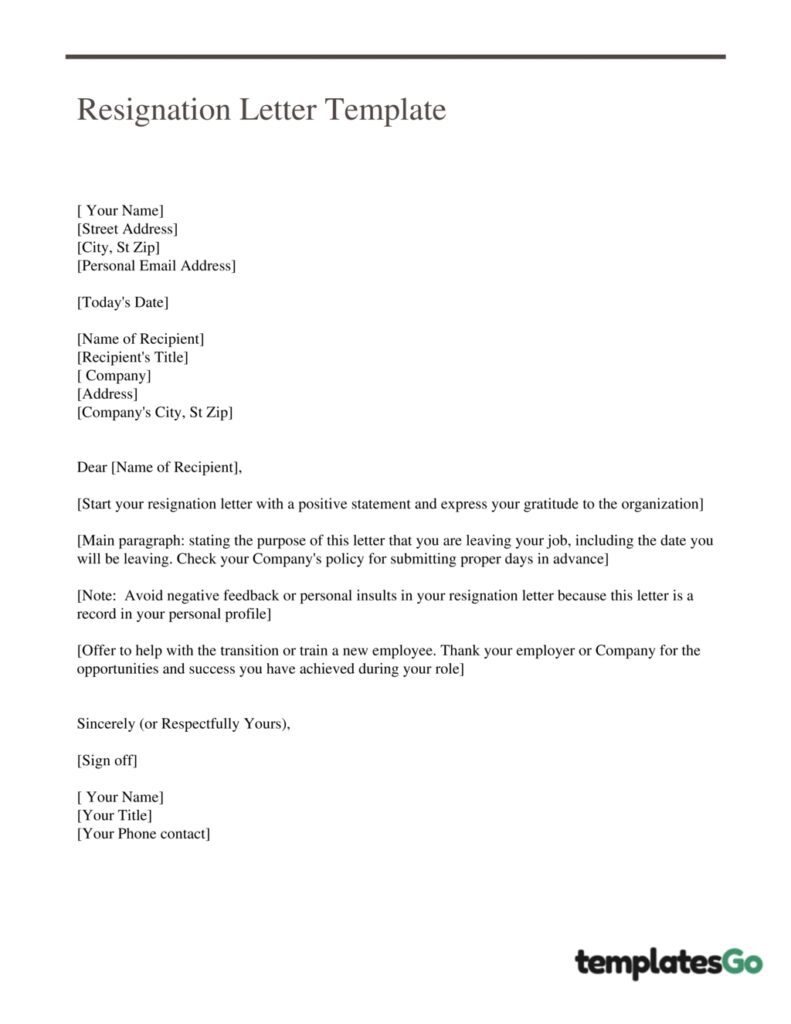 How To Write A Resignation Letter With Editable Templates