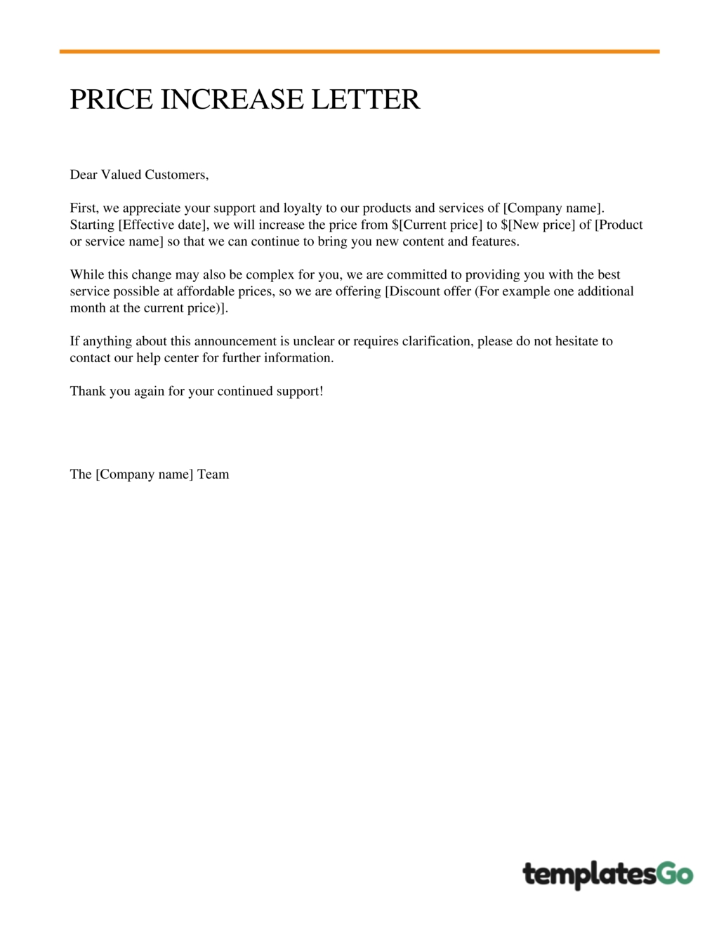 Price Increase Letters How To Inform Your Clients Professionally