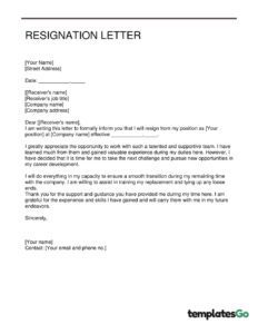 How To Write A Resignation Letter With Editable Templates