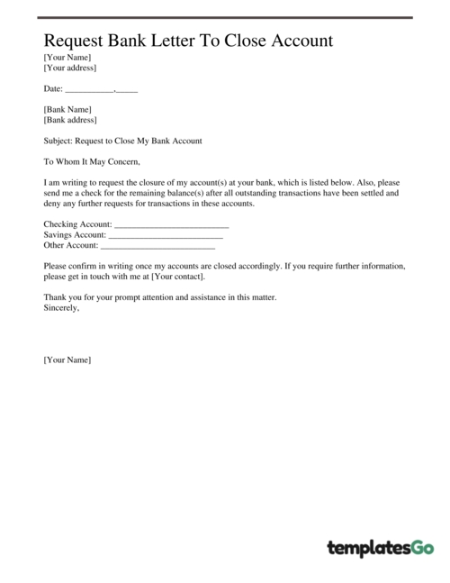 Useful Bank Letter Templates You Need To Know