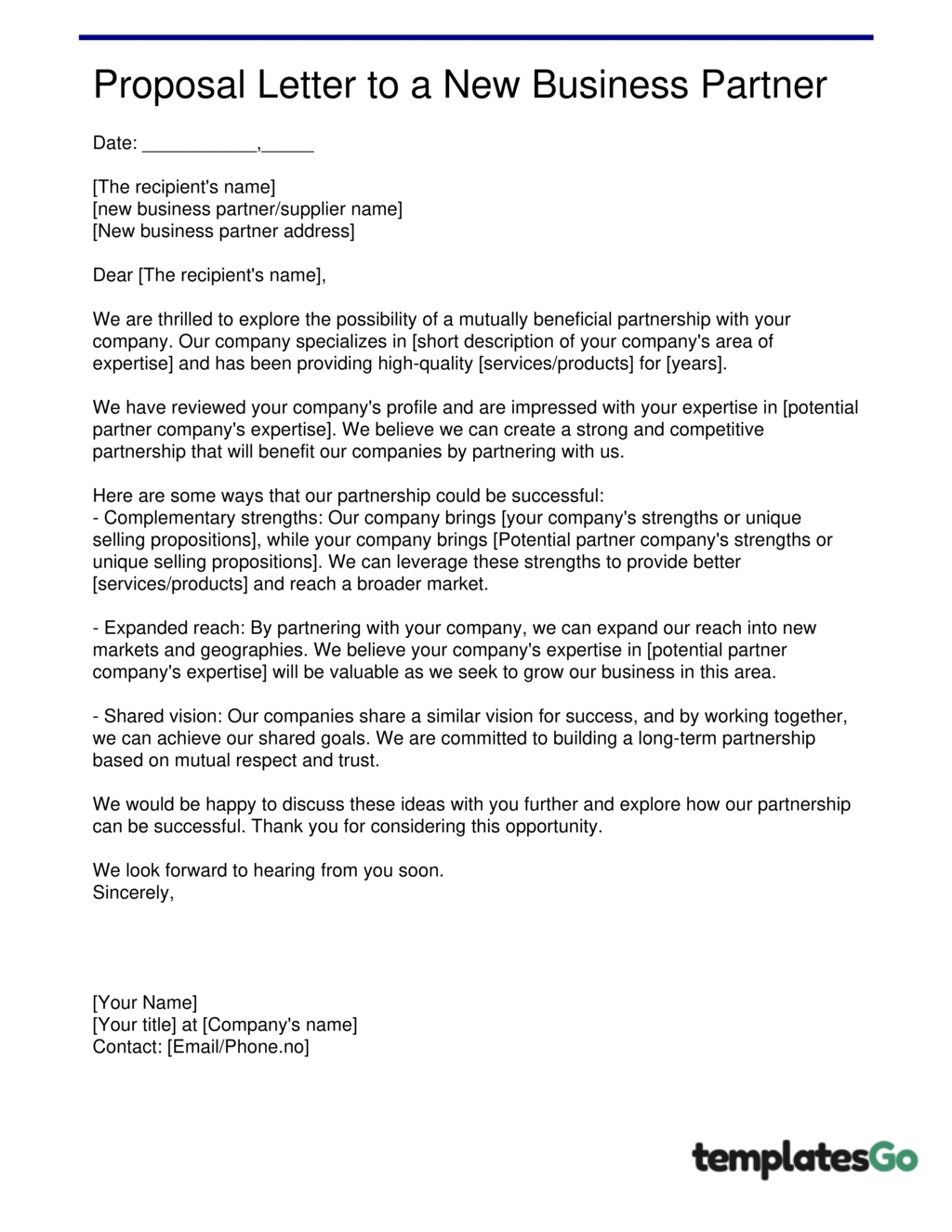 how to write a mail for new business proposal