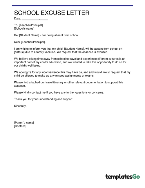 Make An Excuse Letter For School Easy And Quick Generator