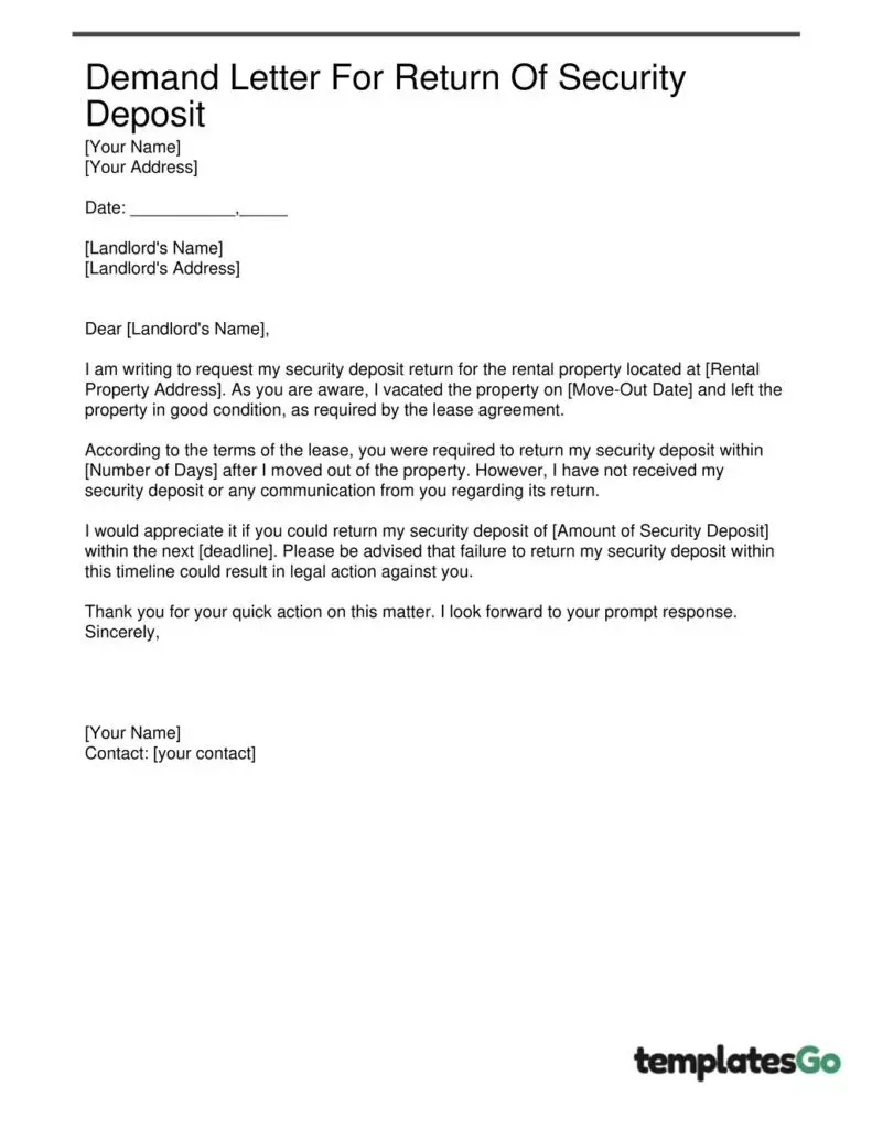 Security Deposit Return Letter Template Fanny Printable Security Deposit Return Letter Template Fanny Printable
