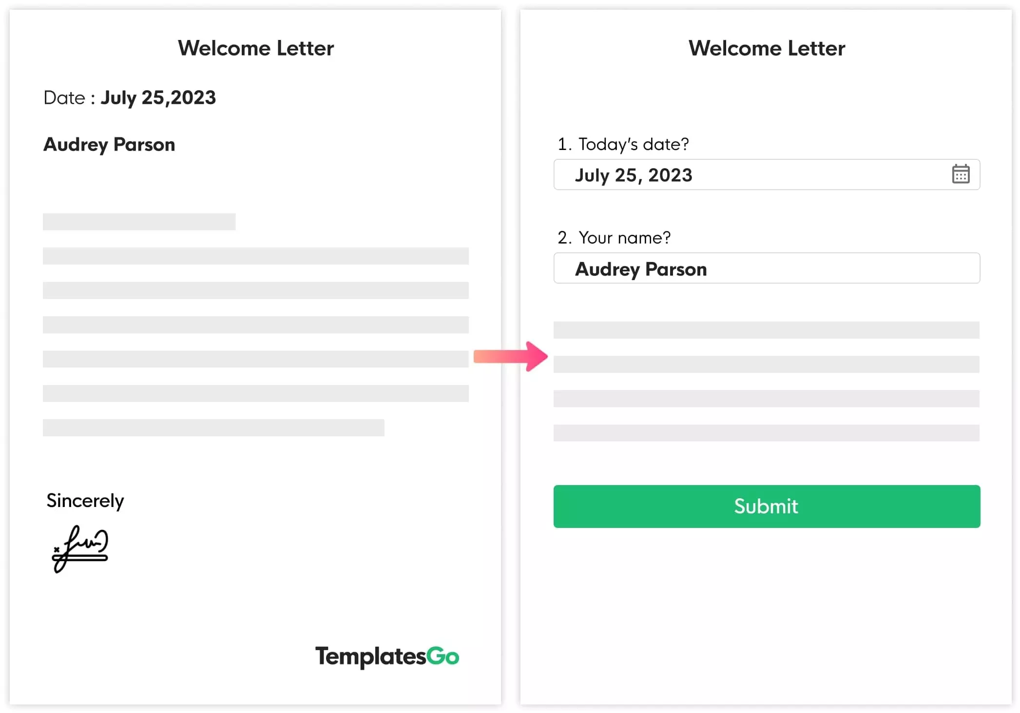 Turn document into fillable forms
