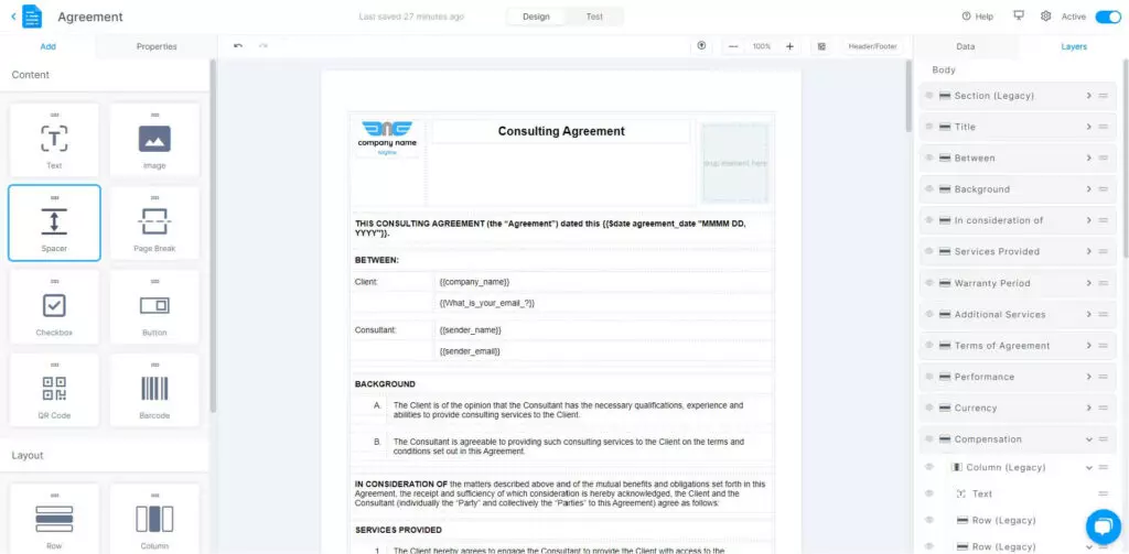 Documint editor system