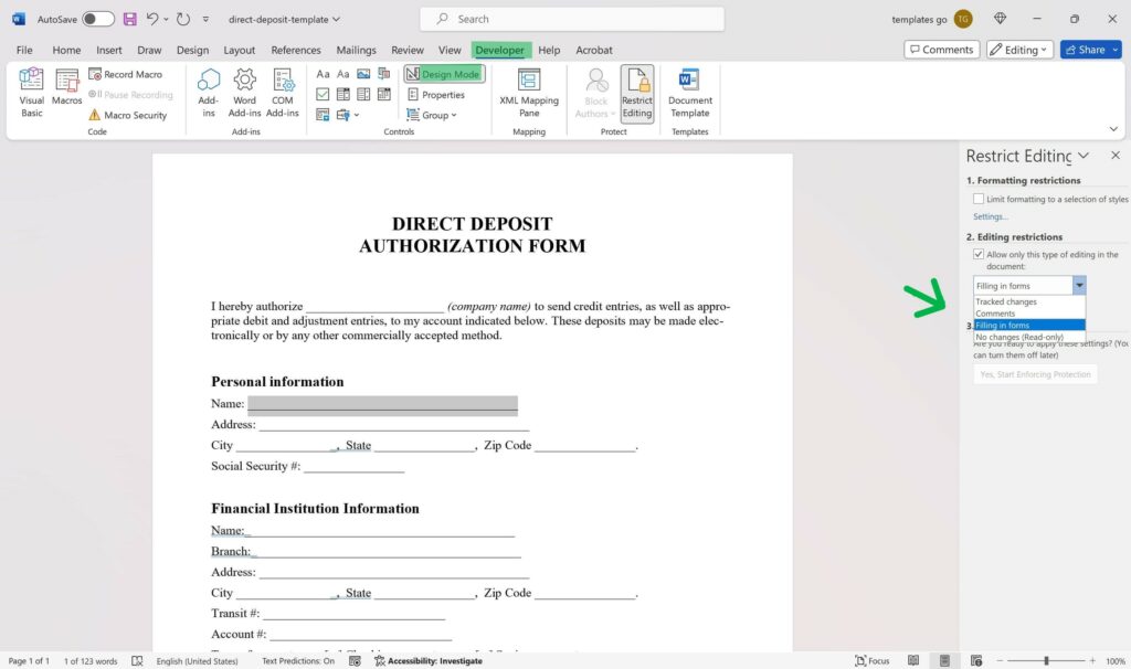 How To Make A Word Document Fillable 2 Ways 0725