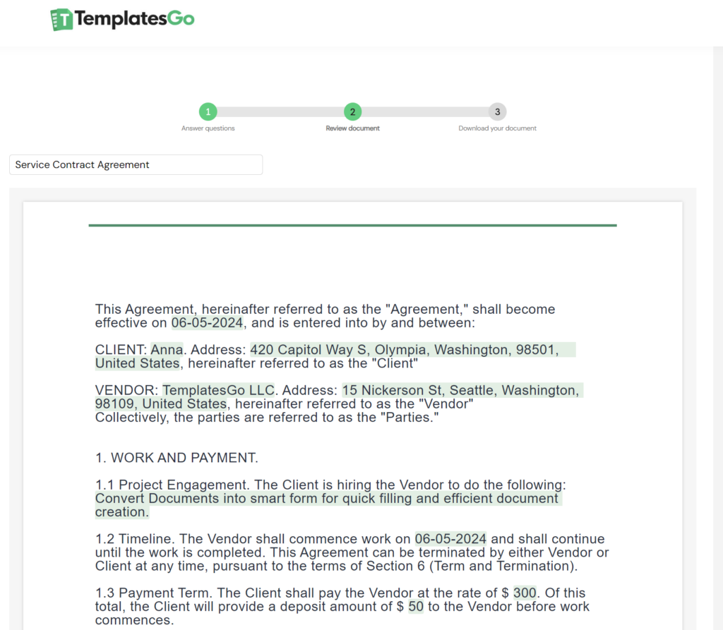 review draft document and download them instruction