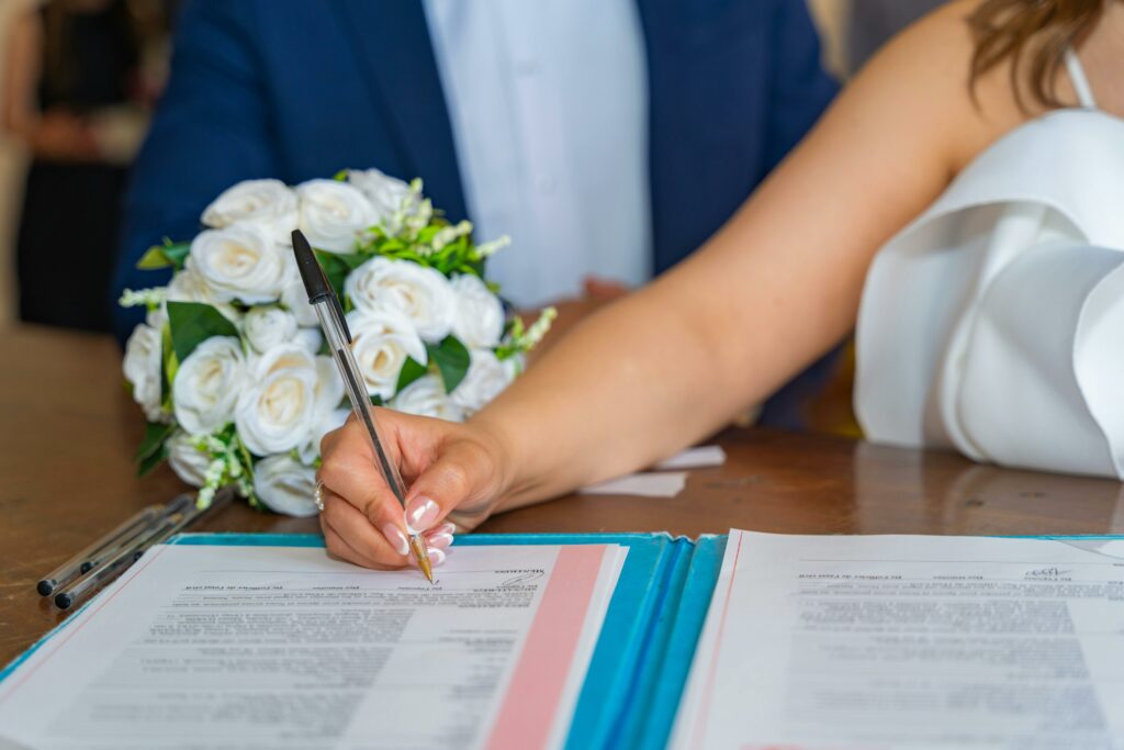 photo sample of marriage contract